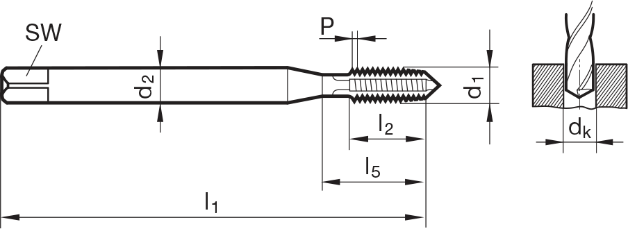 Метчик м20 чертеж