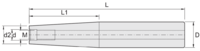 WTEA Carbide Extension Adapter (Anti-Vibration) - Taper Shank - Техтрейд